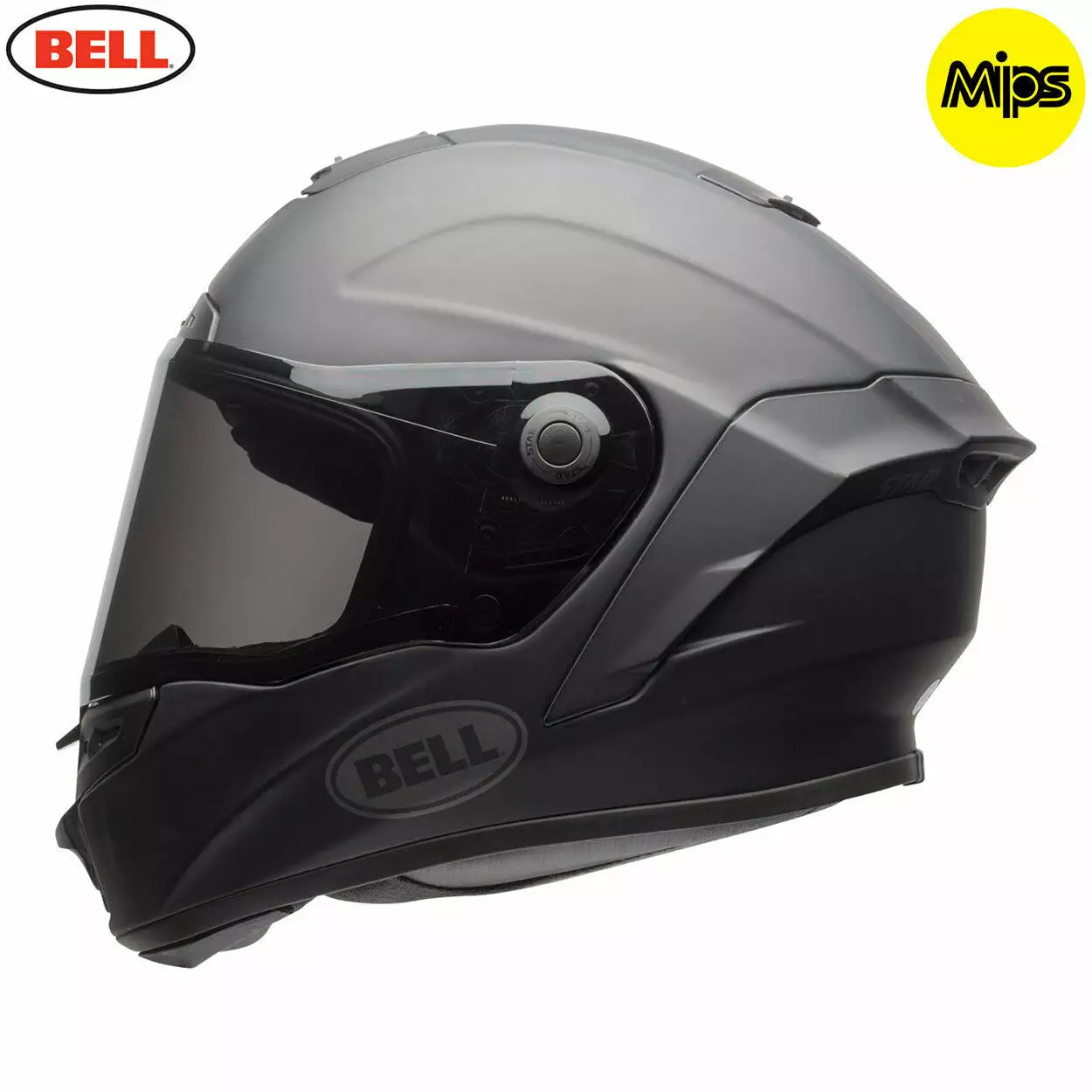 Bell Street 2018 Star Mips Impact Technology Black/White Motorcycle Helmet Bell Helmets 2 Bell Street 2018 Star Mips Impact Technology Black/White Motorcycle Helmet Bell Helmets