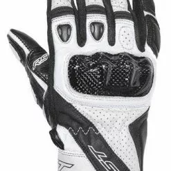 RST STUNT 3 WHITE CE Motorbike Leather Short Sports 2123 Gloves Cheap RST Clothing