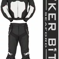 Furygan Clothing FURYGAN RAPTOR Black/White/Red Leather Motorbike Sports Jacket & Trousers CE