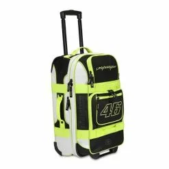 VR46 ROSSI LAYOVER TROLLEY Black/White/Yellow Suitcase/Bag/Luggage Handle/Wheels VR46 Clothing