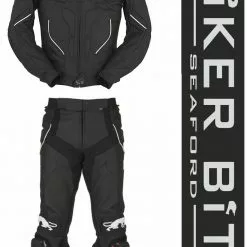 Furygan Clothing FURYGAN RAPTOR Black/White Leather Motorbike Sports Jacket & Trousers CE As PPE
