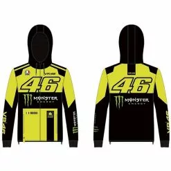 VR46 Clothing VR46 Full Zip Hoody Hoodie MONSTER Valentino Rossi Official MotoGP Merchandise
