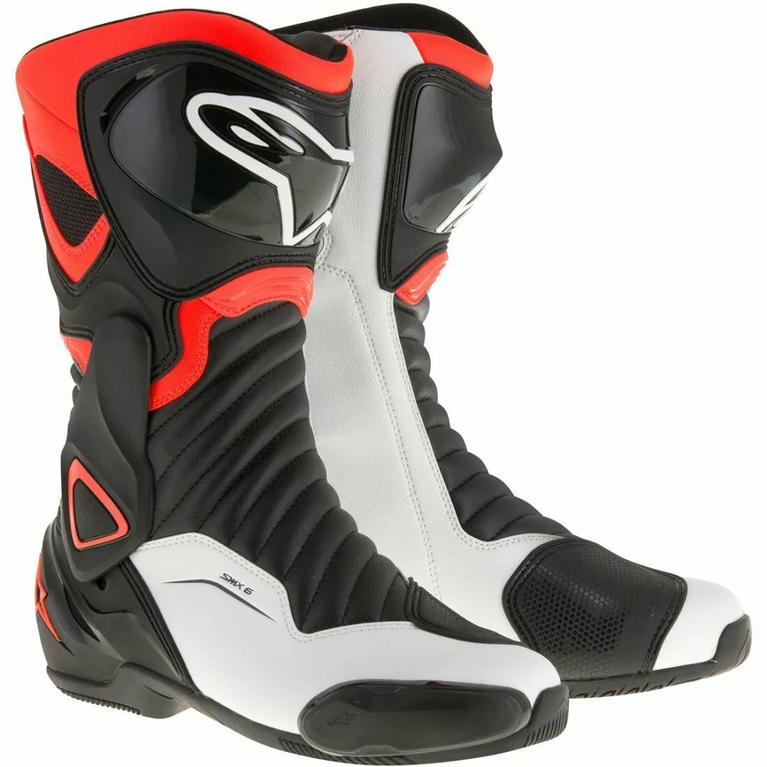 Alpinestars SMX6 V2 Black/Red Fluo/White Motorbike Street/Sports Boots 1 Alpinestars SMX6 V2 Black/Red Fluo/White Motorbike Street/Sports Boots