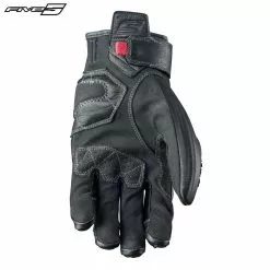 Five EL CAMINO Black Embossed Striped Leather Custom/Cruiser Motorbike Gloves Five Gloves