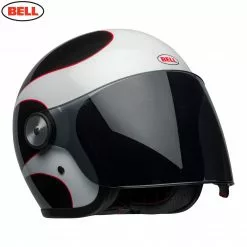 BELL Cruiser 2018 RIOT Boost White/Black/Red Open Face Motorcycle Helmet Bell Helmets