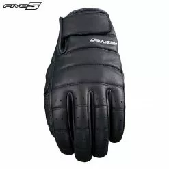 Five CALIFORNIA Brown/Black Quilted & Topstitched Leather Motorbike Gloves Five Gloves
