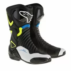 Alpinestars SMX6-v2 Black/White/Yellow/Blue Motorbike Street/Sports Boots