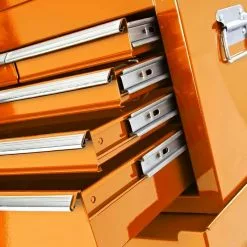BIKETEK KTM Orange Mechanics Steel Rolling Toolbox Chest & Cabinet Set 7 BIKETEK KTM Orange Mechanics Steel Rolling Toolbox Chest & Cabinet Set