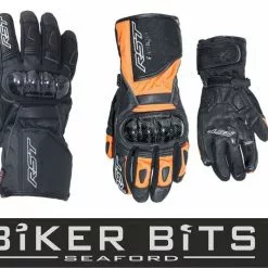 RST RALLYE CE Approved Waterproof Gauntlet Textile/Leather Motorcycle Gloves RST Clothing