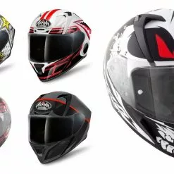 Airoh Helmets AIROH 2018 Valor Rockstar/Touchdown/Bone Motorbike Full Face ACU Gold Helmet
