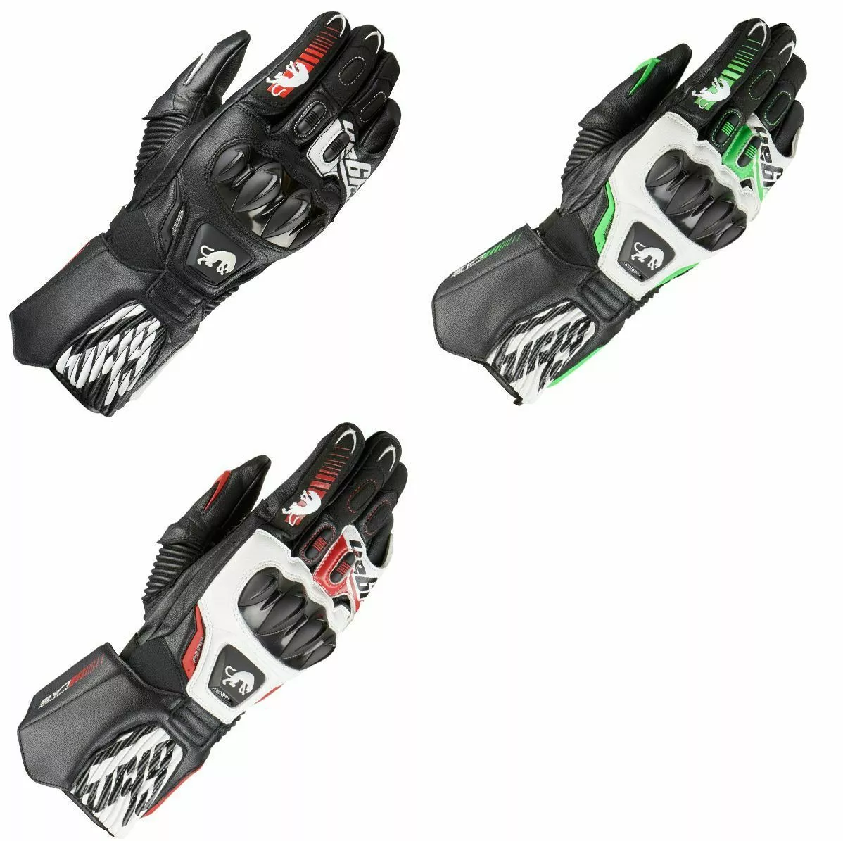 FURYGAN FIT-R2 White/Black/Red/Green Leather Sports Racing Motorbike Gloves Furygan Clothing 1 FURYGAN FIT-R2 White/Black/Red/Green Leather Sports Racing Motorbike Gloves Furygan Clothing