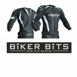 RST TRACTECH EVO 3 Black/White Motorcycle Sports CE Leather Race Hump Jacket RST Clothing