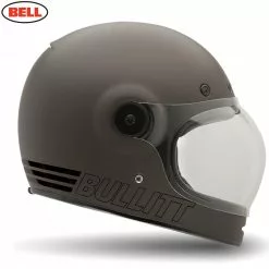 BELL BULLITT Metallic Titanium Modern Retro Classic Motorcycle Street Helmet