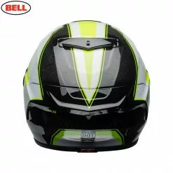 Bell Helmets Bell Street RACE STAR SECTOR White/Hi-Viz Green Carbon Flex Impact Liner Helmet 14 Bell Helmets Bell Street RACE STAR SECTOR White/Hi-Viz Green Carbon Flex Impact Liner Helmet