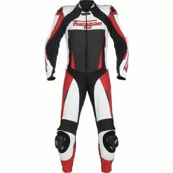 FURYGAN FULL APEX 1 Piece Ducati Red/White/Black Motorbike Leather Racing Suit