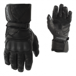 RST Clothing RST GT Mens Black CE Approved Waterproof Leather Motorcycle Sports Summer Gloves