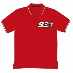 KIDS Marc Marquez 93 Red Polo Shirt Official VR46 MotoGP Merchandise Child/Boys VR46 Clothing