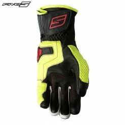 Five RFX4 Replica Adult Motorbike Leather Race Gloves KTM Orange/Yellow/Blue