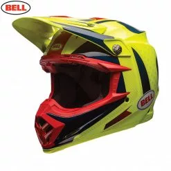 BELL Moto-9 Flex VICE Blue/Yellow Carbon Pro Circuit Replica Motocross MX Helmet