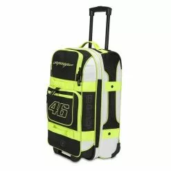VR46 ROSSI LAYOVER TROLLEY Black/White/Yellow Suitcase/Bag/Luggage Handle/Wheels VR46 Clothing