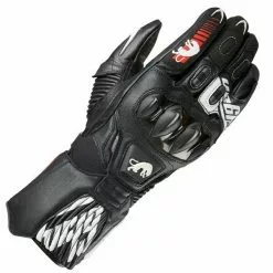 FURYGAN FIT-R2 White/Black/Red/Green Leather Sports Racing Motorbike Gloves Furygan Clothing