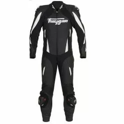 FURYGAN DARK APEX 1 Piece Black/White Motorbike Leather Racing Suit