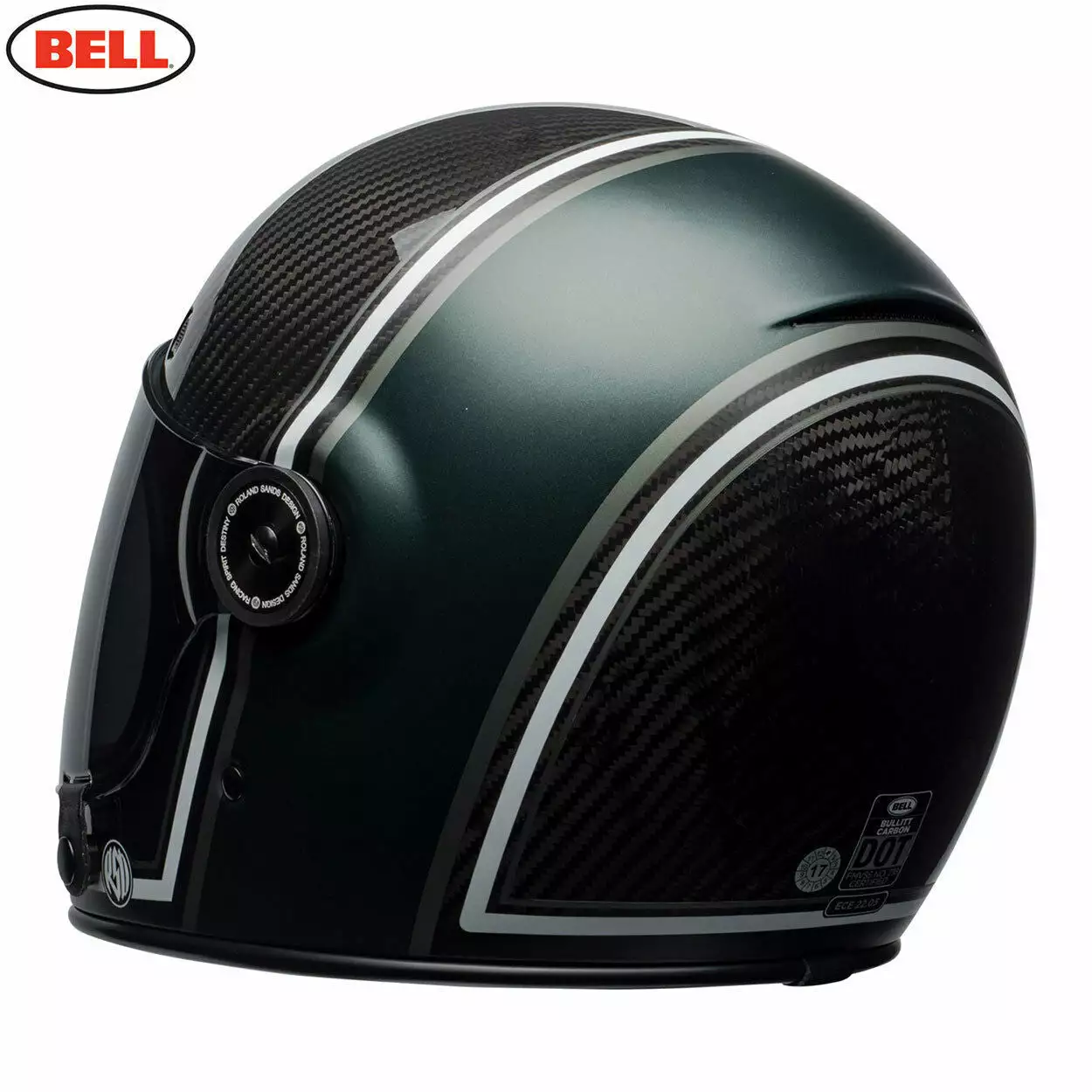 BELL Crusier 2018 Bullitt Full Carbon RSD Black/Green Classic Motorcycle Helmet 6 BELL Crusier 2018 Bullitt Full Carbon RSD Black/Green Classic Motorcycle Helmet