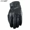 Five EL CAMINO Black Embossed Striped Leather Custom/Cruiser Motorbike Gloves Five Gloves