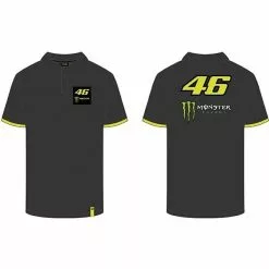 MONSTER Valentino Rossi Mens Polo Shirt DUAL Official MotoGP Merchandise VR46 VR46 Clothing