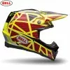 Bell Helmets BELL Moto-9 Flex STRAPPED Yellow/Red Carbon Pro Circuit Motocross MX Helmet