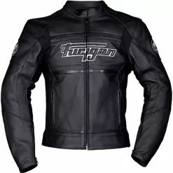 FURYGAN HOUSTON AMO II Black Strong Leather Motorbike Sports CE Jacket