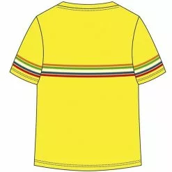 KIDS VR46 T-Shirt Stripes Yellow The Doctor Official Valentino Rossi Merchandise VR46 Clothing
