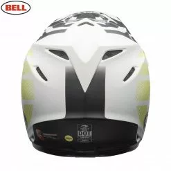 Bell Helmets BELL MX Moto-9 Mips District Matte White/Black/Green Light Motocross Helmet