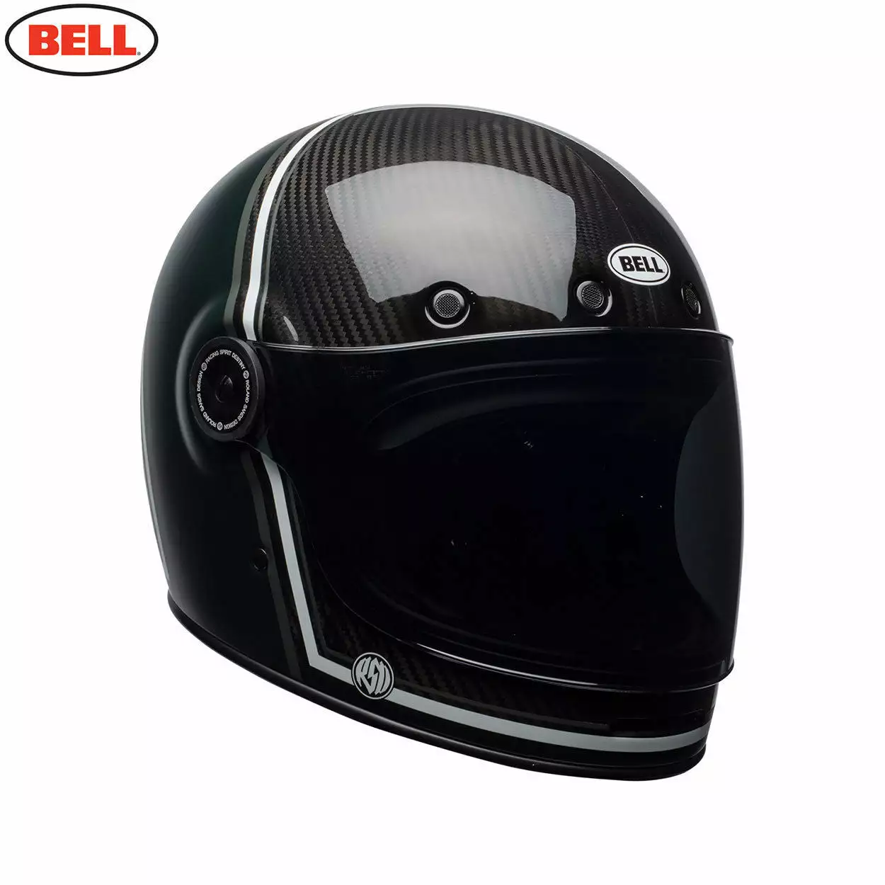 BELL Crusier 2018 Bullitt Full Carbon RSD Black/Green Classic Motorcycle Helmet 3 BELL Crusier 2018 Bullitt Full Carbon RSD Black/Green Classic Motorcycle Helmet