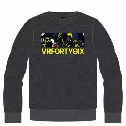 VR46 Clothing VR46 Valentino Rossi Mens Life Style Fleece Jumper Official MotoGP Merchandise