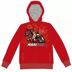 KIDS Marc Marquez 93 Red Hoody VR46 Official MotoGP Merchandise Child/Boys VR46 Clothing
