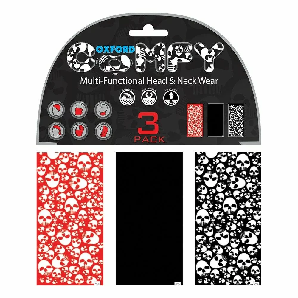 3 Oxford COMFY Skulls Head & Neck Snood/Scalf/Bandana/Beanie/Mask Oxford Products 1 3 Oxford COMFY Skulls Head & Neck Snood/Scalf/Bandana/Beanie/Mask Oxford Products