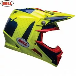 BELL Moto-9 Flex VICE Blue/Yellow Carbon Pro Circuit Replica Motocross MX Helmet