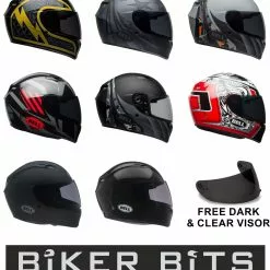 BELL Street 2019 Qualifier STD Motorbike/Scooter Helmet & FREE Dark Visor