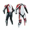 RST Clothing RST PRO SERIES 1840 CPXC II White/Flo Red Leather Motorbike 1PC Racing Suit