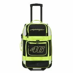 VR46 ROSSI LAYOVER TROLLEY Black/White/Yellow Suitcase/Bag/Luggage Handle/Wheels VR46 Clothing