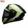 Bell Helmets Bell Street RACE STAR SECTOR White/Hi-Viz Green Carbon Flex Impact Liner Helmet