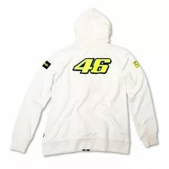 VR46 Clothing LADIES Rossi 46 White Hoody/Hoodie Official MotoGP Merchandise Lady/Women VR46