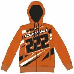 VR46 Clothing TONY CAIROLI 222 FLEECE KTM ORANGE VR46 Motocross MX Hoody Jumper
