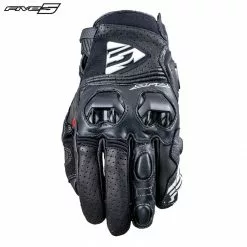 Five Gloves Five SF2 Black Short Cuff Perforated Leather Motorbike Sports/Roadster Gloves