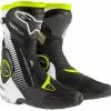 5% OFF Alpinestars SMX PLUS Black/White/Fluo Yellow Motorcycle Sports Boots Alpinestars Boots