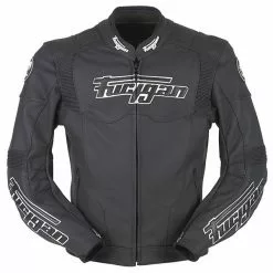 FURYGAN BRUTALE EVO 3 Black/White Leather Motorbike Sports Jacket Furygan Clothing