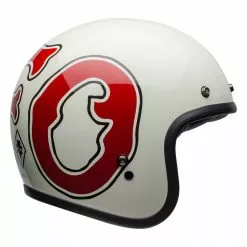 Bell Cruiser 2019 Custom 500 SE RSD WFO White/Red Retro Adult Open Face Helmet Bell Helmets