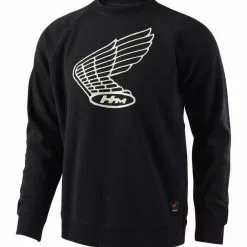 Troy Lee Designs HONDA WING CREW Black Pullover/Jumper/Sweatshirt Motocross MX