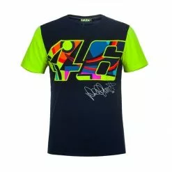 Valentino Rossi Mens BLUE T-Shirt The Doctor Official MotoGP Merchandise VR46 VR46 Clothing